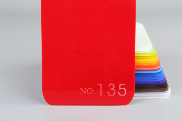 Red Semi-Transparent Acrylic Sheet-135