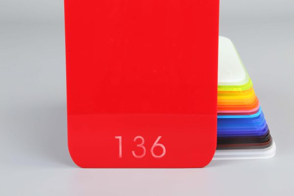Red Semi-Transparent Acrylic Sheet-136