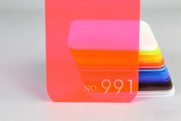 Fluorescent Acrylic Sheet – Fluorescent Red 991