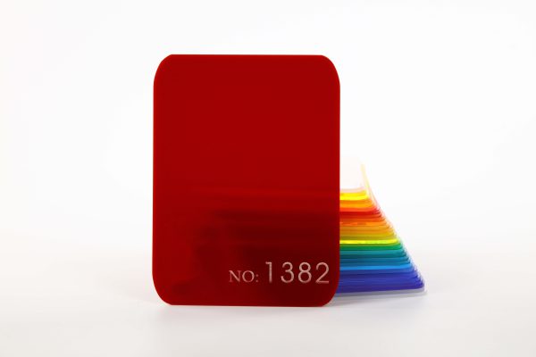 Red Semi-Transparent Acrylic Sheet-1382