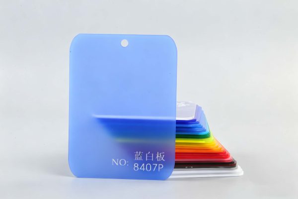 Frosted Acrylic Sheet-Blue and White Board 8407P